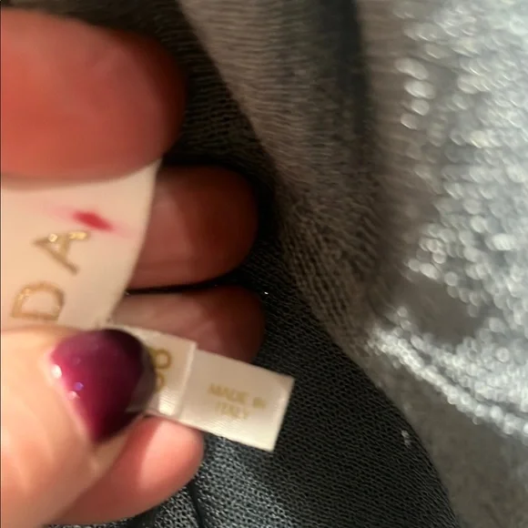 Escada Gray and Blue Knit Cardigan with built in Scarf and long sleeve sweater38 - Picture 3 of 8